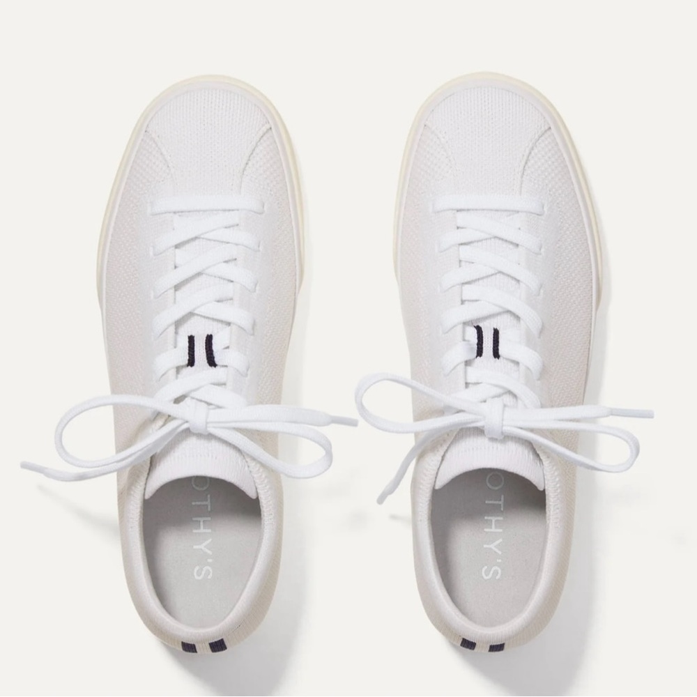 Rothy's Women's Cream and White Sneakers
